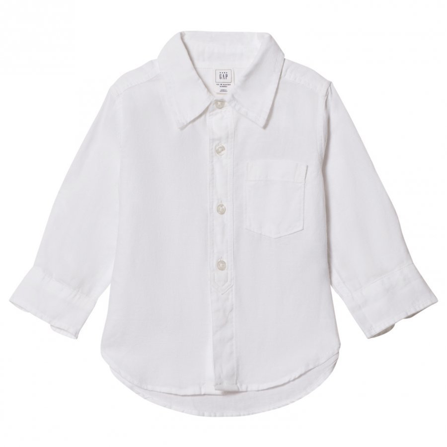 Gap White Linen Convertible Shirt Kauluspaita