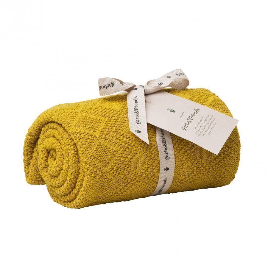 Garbo & Friends Ollie Mustard Cotton Blanket Huopa