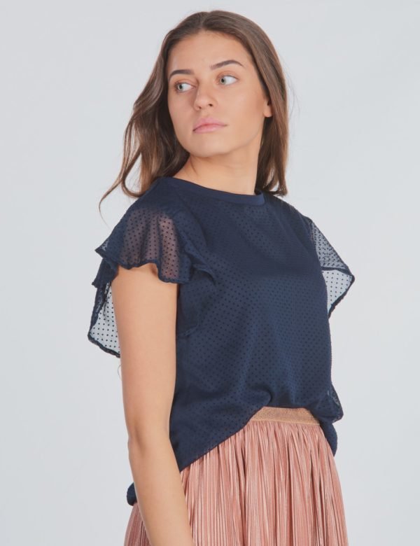 Garcia Girls Shirt With Short Sleeves Pusero Sininen