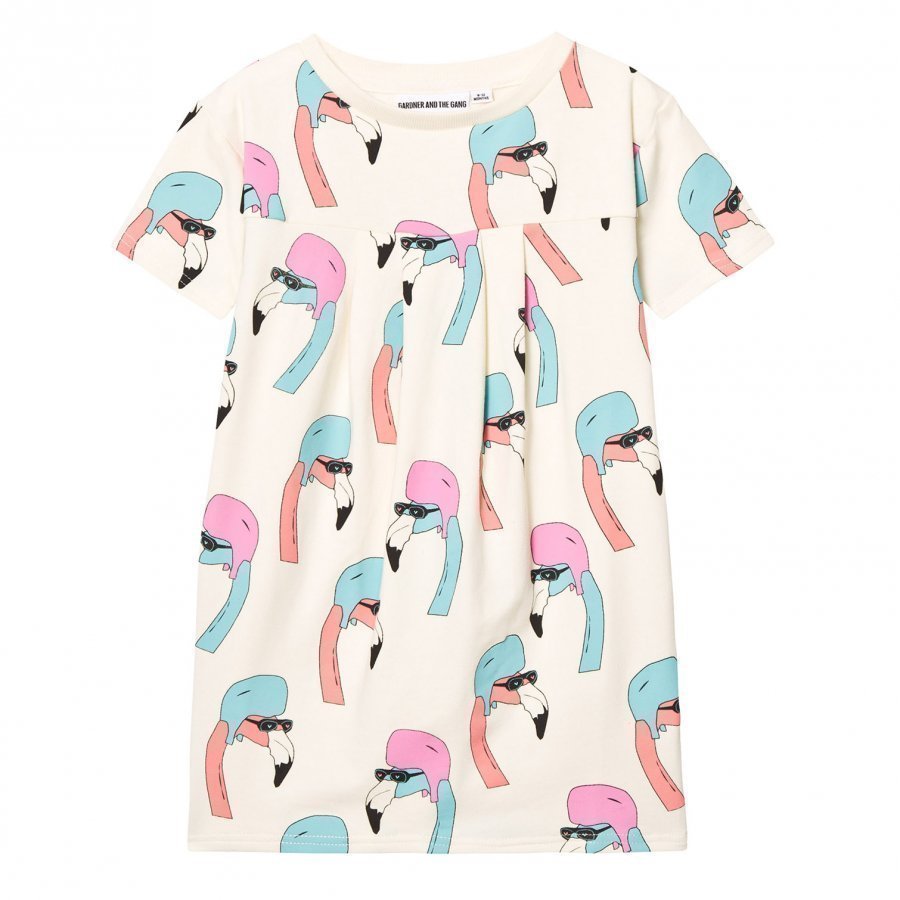 Gardner And The Gang Cool Dress Helmut Flamingo Cream White Mekko