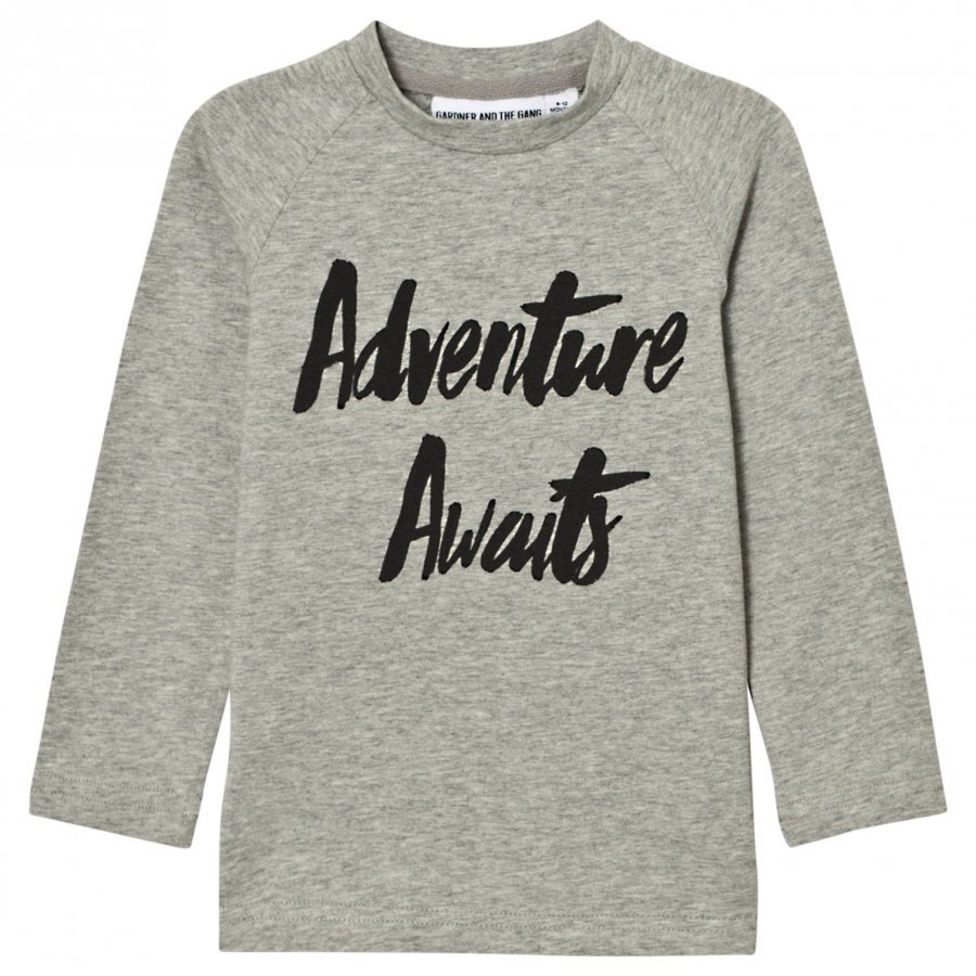 Gardner And The Gang Long Sleeved Adventure Tee Grey Pitkähihainen T-Paita