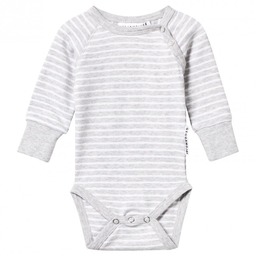 Geggamoja Baby Body Classic Light Grey Mel/White Body