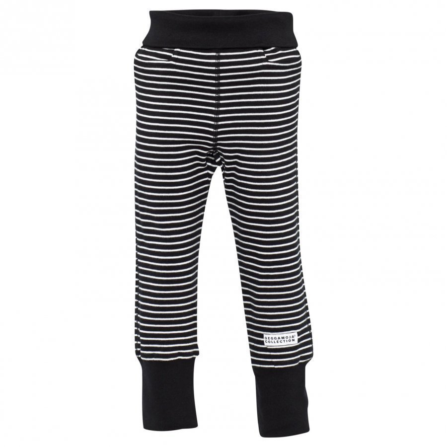 Geggamoja Baby Trousers Classic Black/White Housut