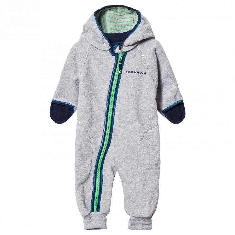 Geggamoja Fleece Overall Grey Melange Fleece Haalarit