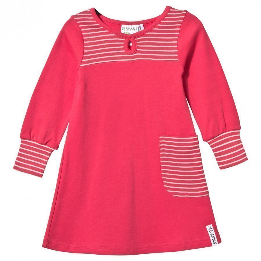 Geggamoja Pocket Dress Raspberry/Light Pink Mekko