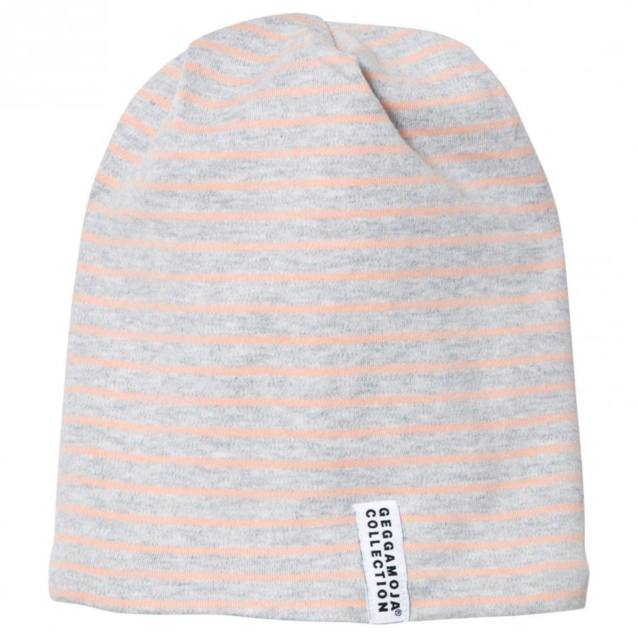 Geggamoja Topline Hat Light Grey Melange/Peach Pipo