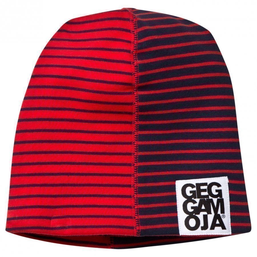 Geggamoja Two Color Hat Fleece Navy/Red Pipo