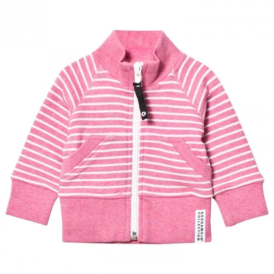 Geggamoja Zipsweater Pink Melange White Oloasun Paita