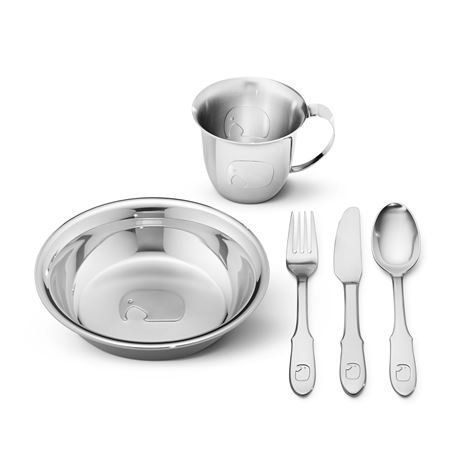 Georg Jensen Norsu Aterin- Ja Astiasetti Lapsille 5 kpl