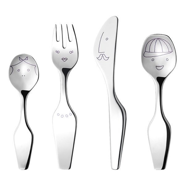 Georg Jensen The Twist Family Lasten Aterimet 4 Kpl