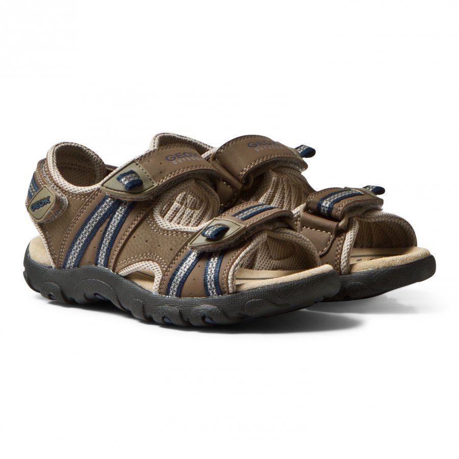 Geox Brown Velcro Strada Sandals Lenkkarit