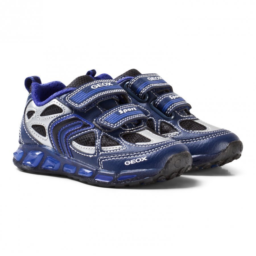 Geox Jr Shuttle Sneakers With Light Up Soles Blue Lenkkarit