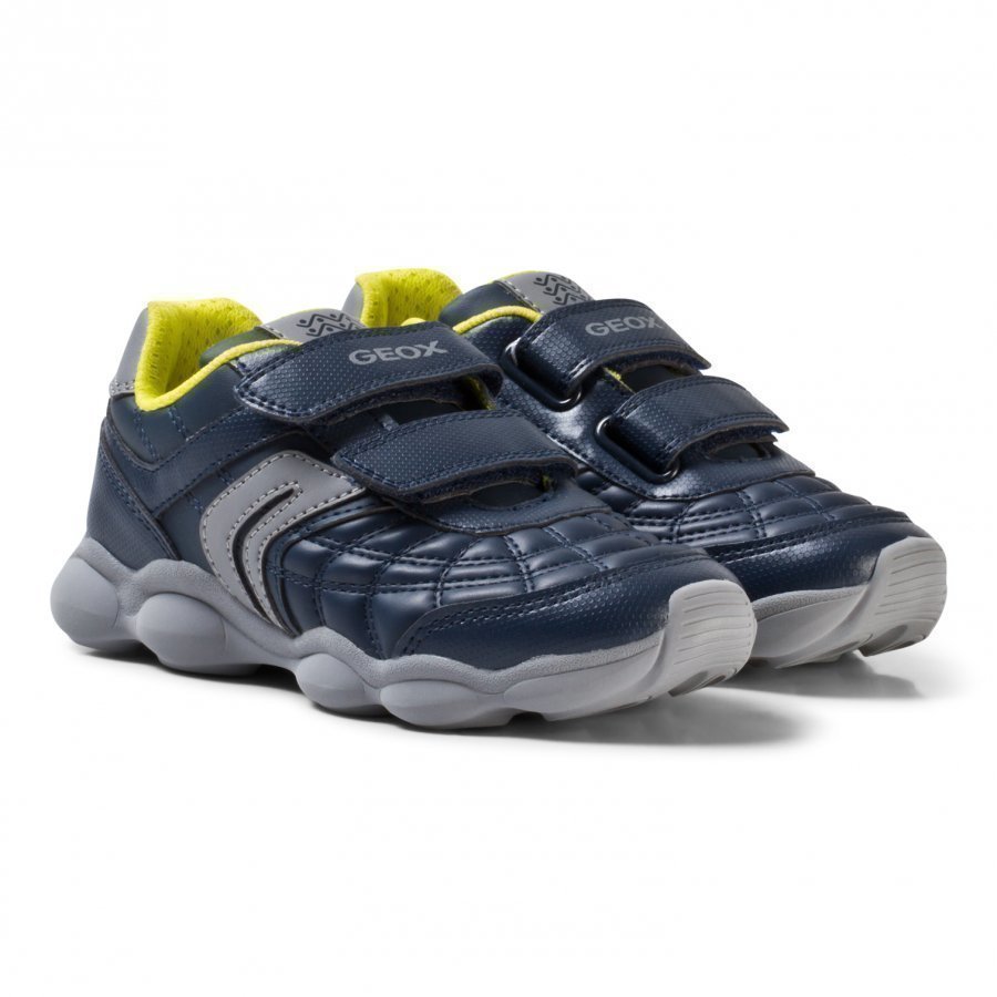 Geox Navy And Lime Junior Munfrey Velcro Trainers Lenkkarit