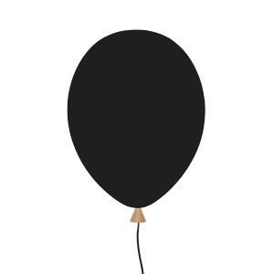 Globen Lighting Balloon Seinävalaisin Led Musta