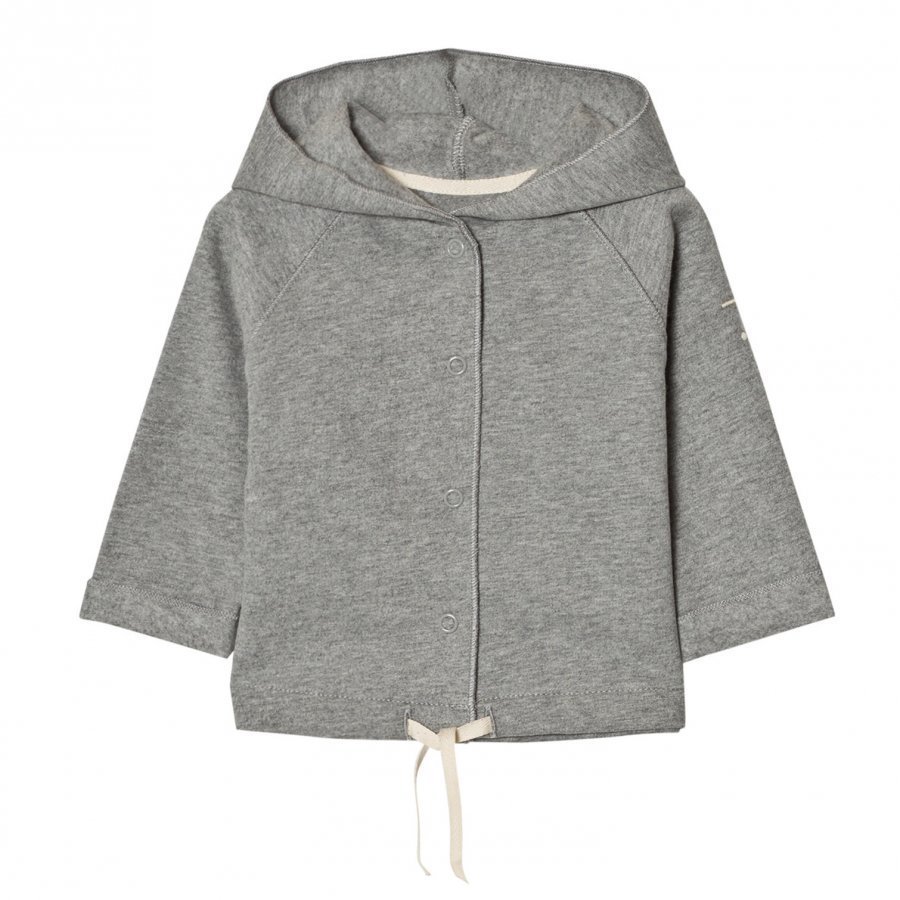 Gray Label Baby Hooded Cardigan Grey Melange Neuletakki