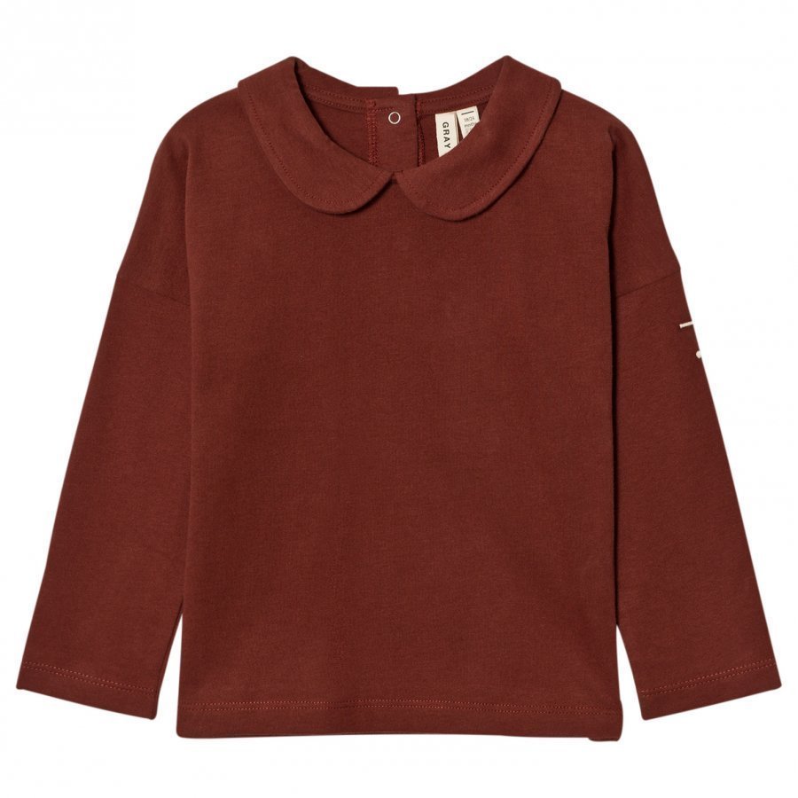 Gray Label Collar Long Sleeve Tee Burgundy Pitkähihainen T-Paita