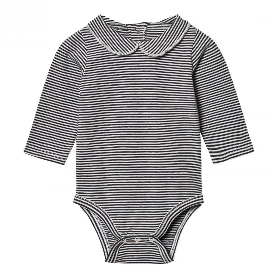 Gray Label Collared Baby Body Nearly Black/Off White Stripes Body