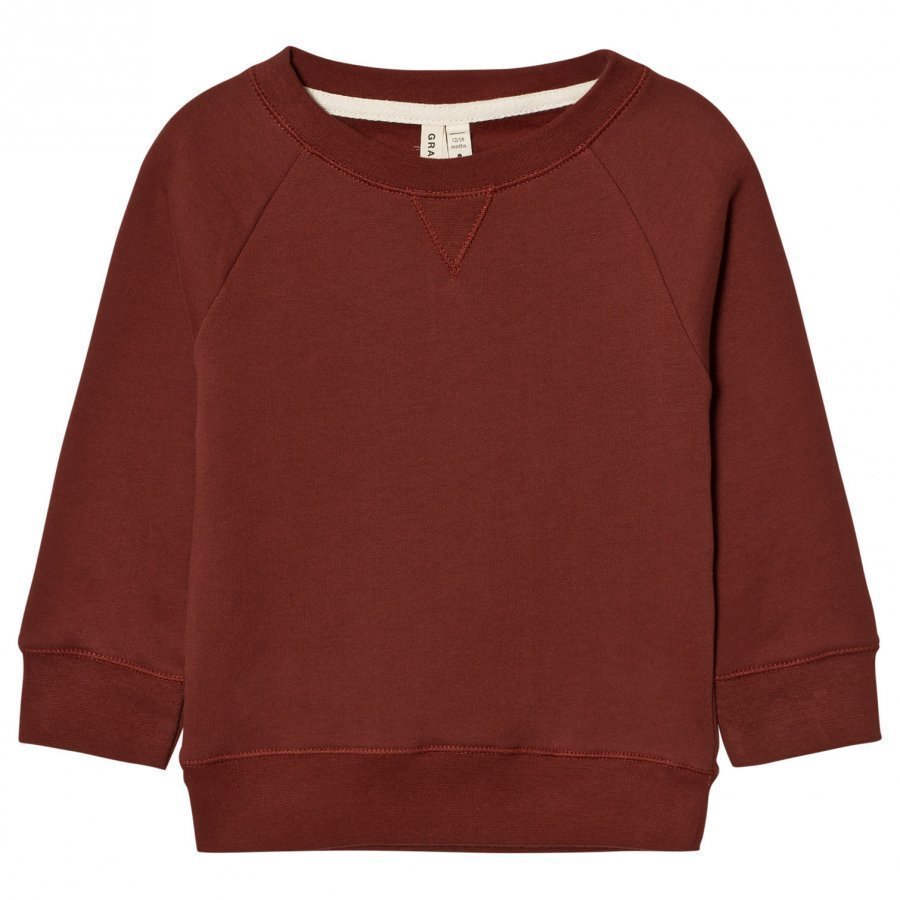 Gray Label Crewneck Sweater Burgundy Oloasun Paita