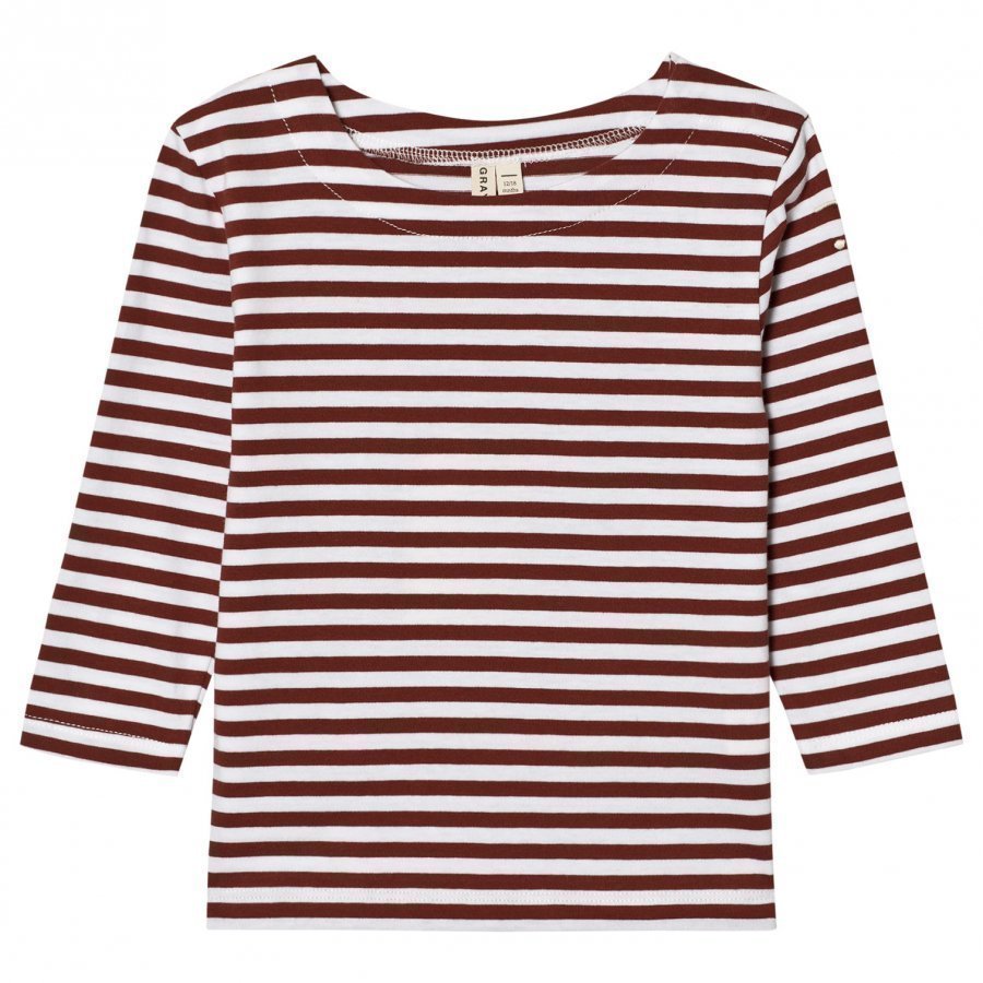 Gray Label Long Sleeve Striped Tee Burgundy/White Stripes Pitkähihainen T-Paita