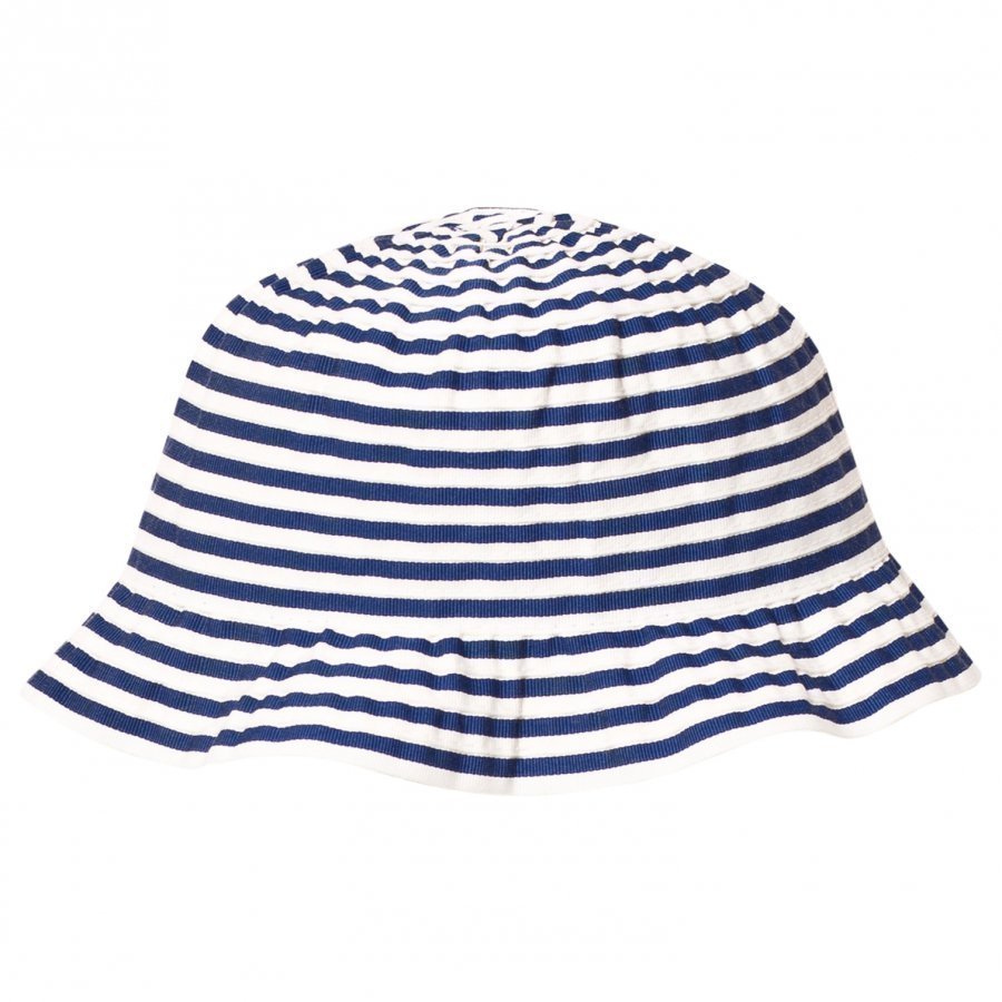 Grevi Blue And White Sun Hat With Spot Bow Aurinkohattu
