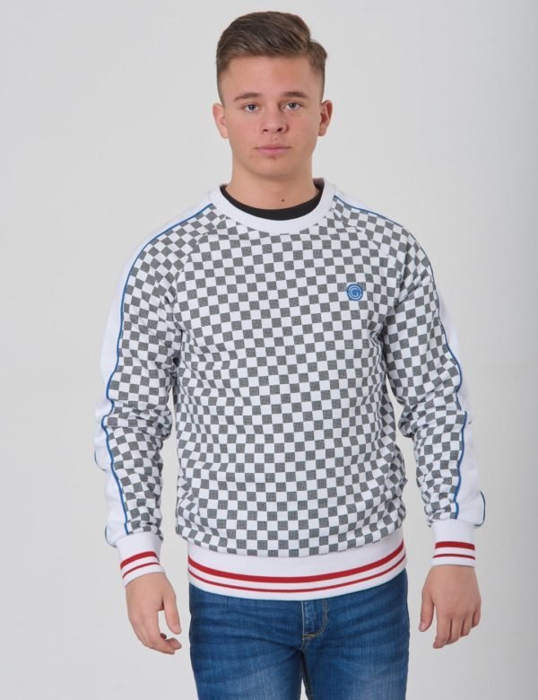 Grunt Charlie Crew Sweat Neule Valkoinen