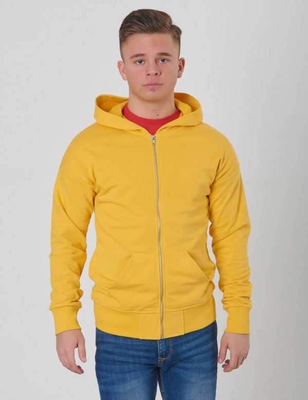 Grunt Colin Sweat Cardigan Huppari Keltainen