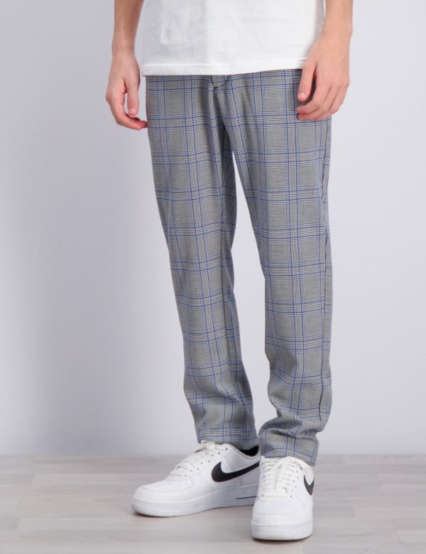 Grunt Dude Ankle Blue Check Housut Sininen