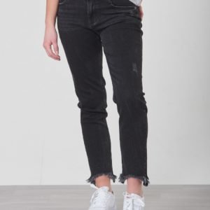 Grunt Relaxed Cropped Black Stone Jeans Farkut Harmaa