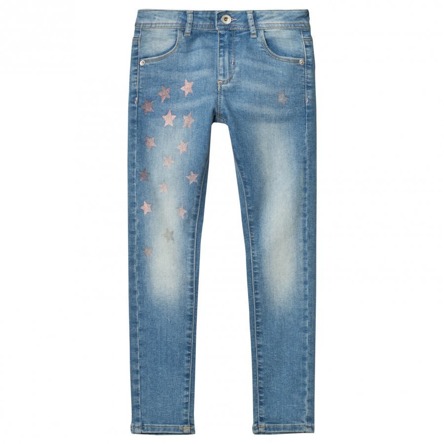 Guess Light Wash Star Print Jeans Farkut