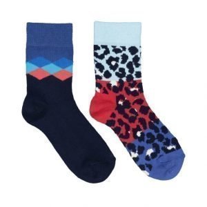 Happy Socks Block Leopard Sukat 2 Pack