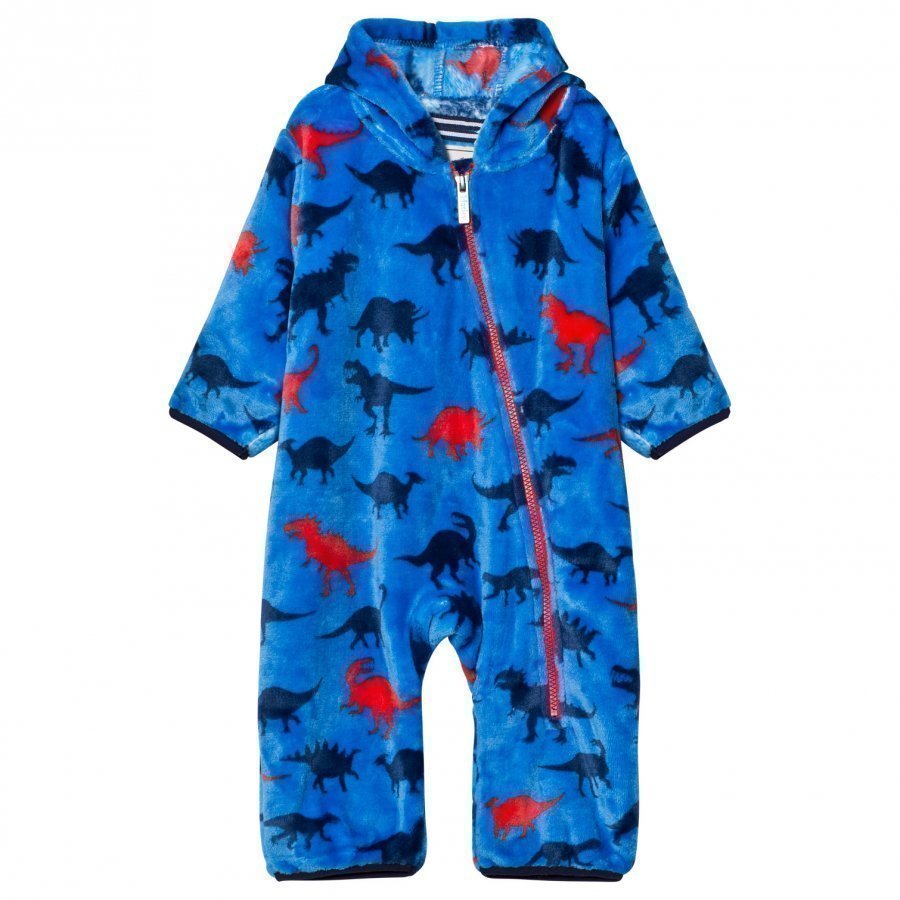 Hatley Blue Dino Print Fleece Onesie Vauvan Haalari