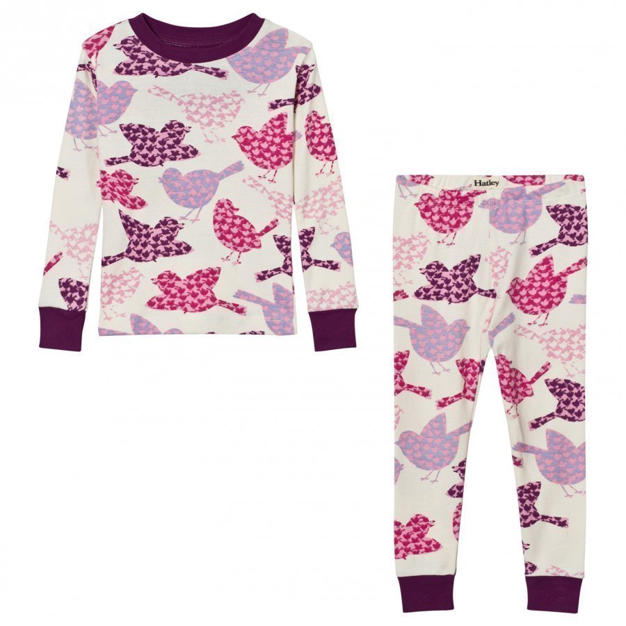 Hatley Cream Birds Print Pyjamas Yöpuku