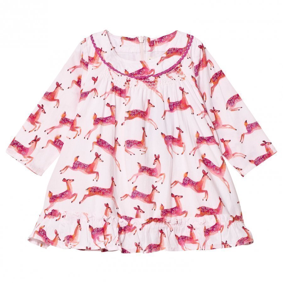 Hatley Cream Deer Print Dress Mekko