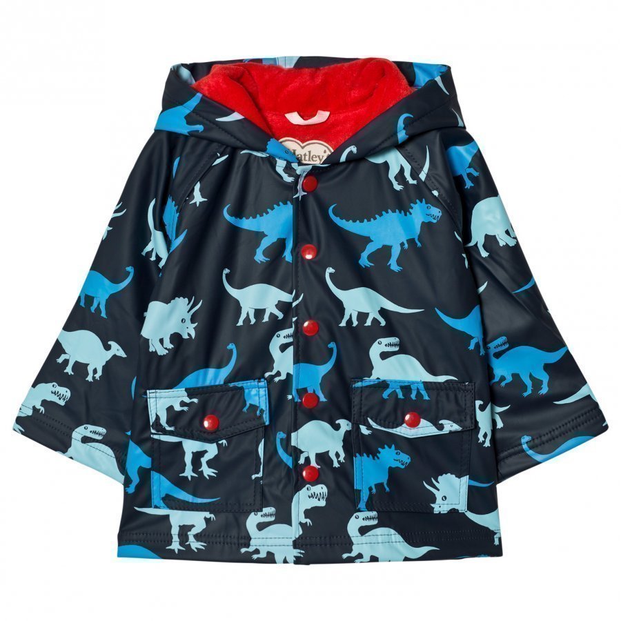 Hatley Dino Print Raincoat Navy Sadetakki