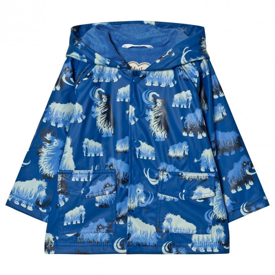 Hatley Mammoth Print Raincoat Blue Sadetakki