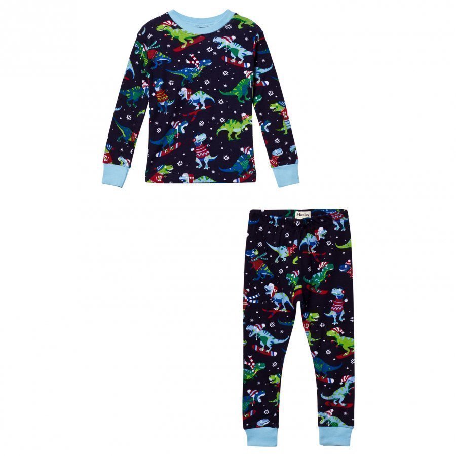 Hatley Navy Christmas Dino Print Pyjamas Yöpuku