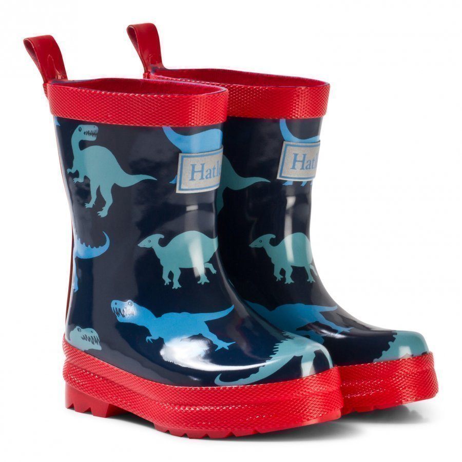 Hatley Navy Dinosaur Classic Rain Boots Kumisaappaat