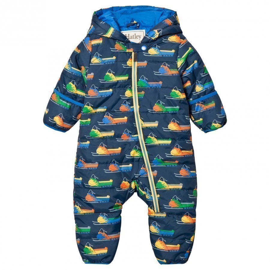 Hatley Navy Snowmobile Puffer Coverall Toppahaalari