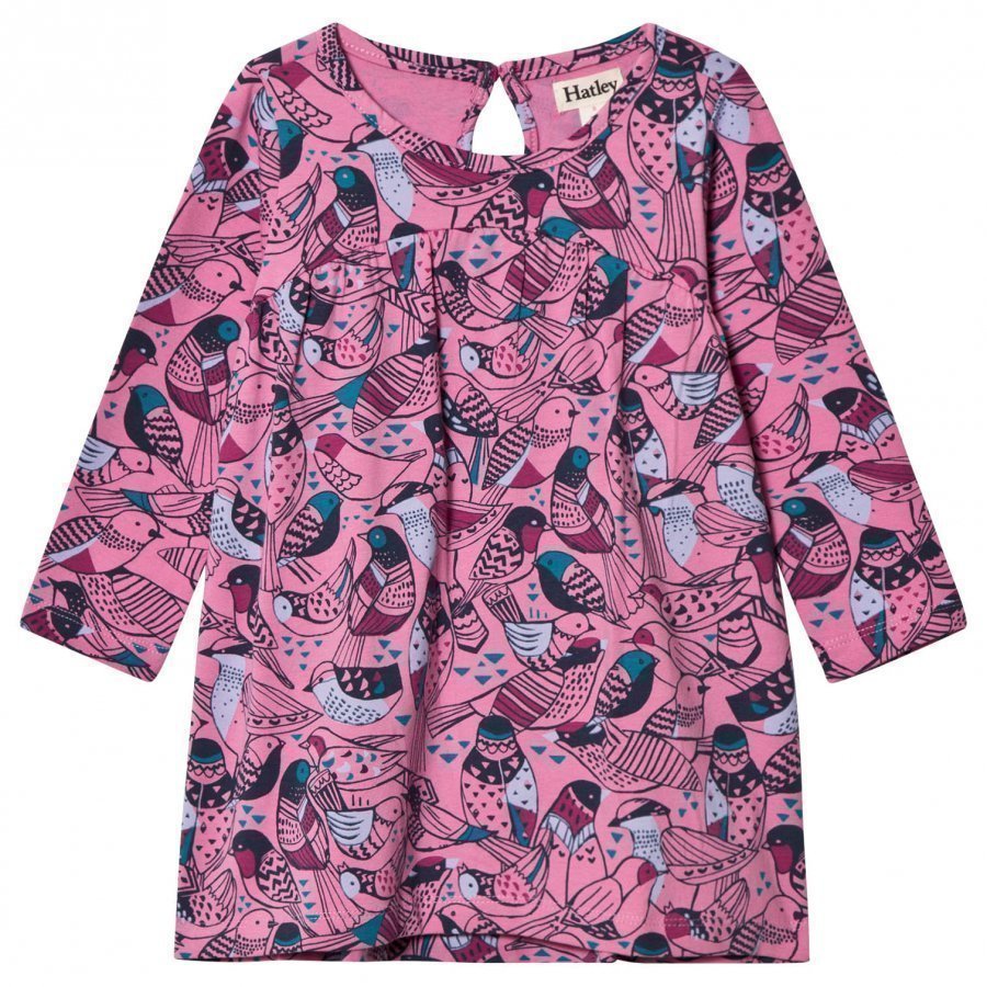 Hatley Pink Bird Print Dress Mekko