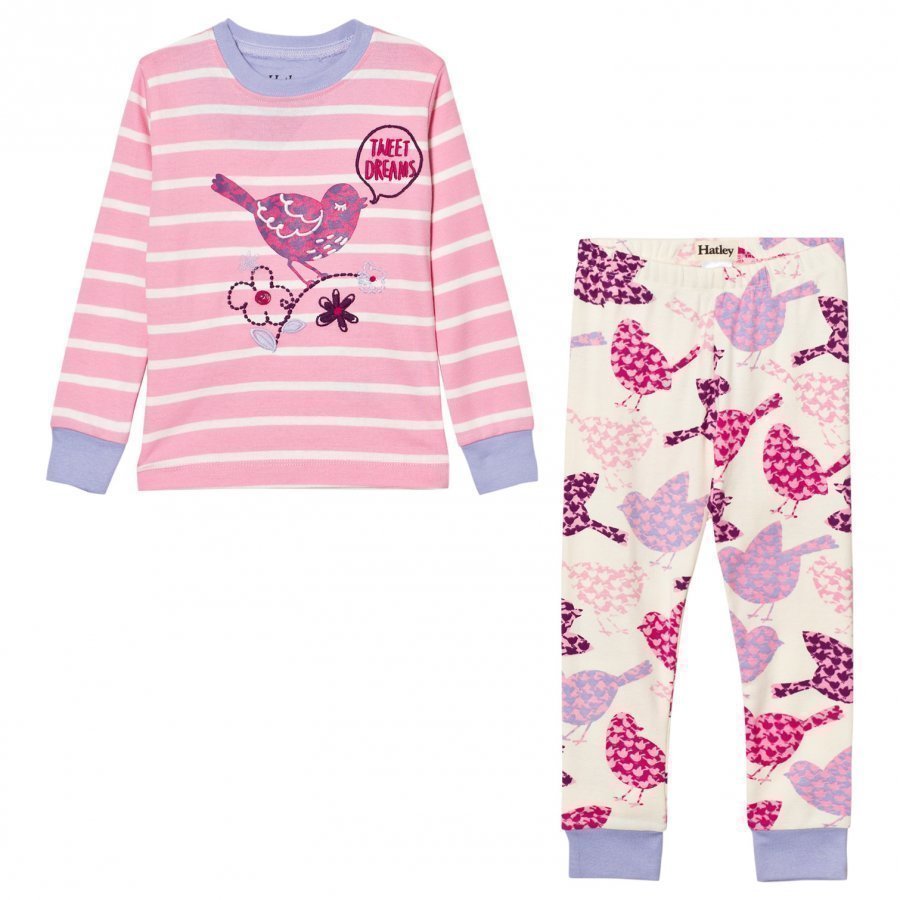Hatley Pink Bird Print Pyjamas Yöpuku