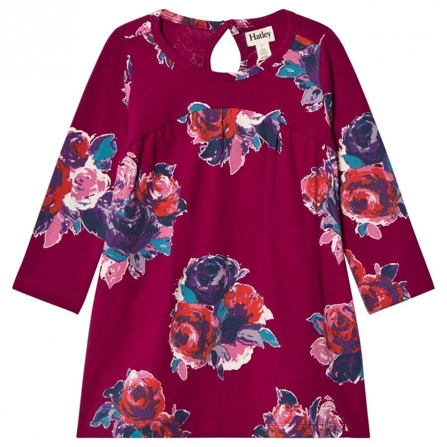 Hatley Pink Floral Jersey Dress Mekko