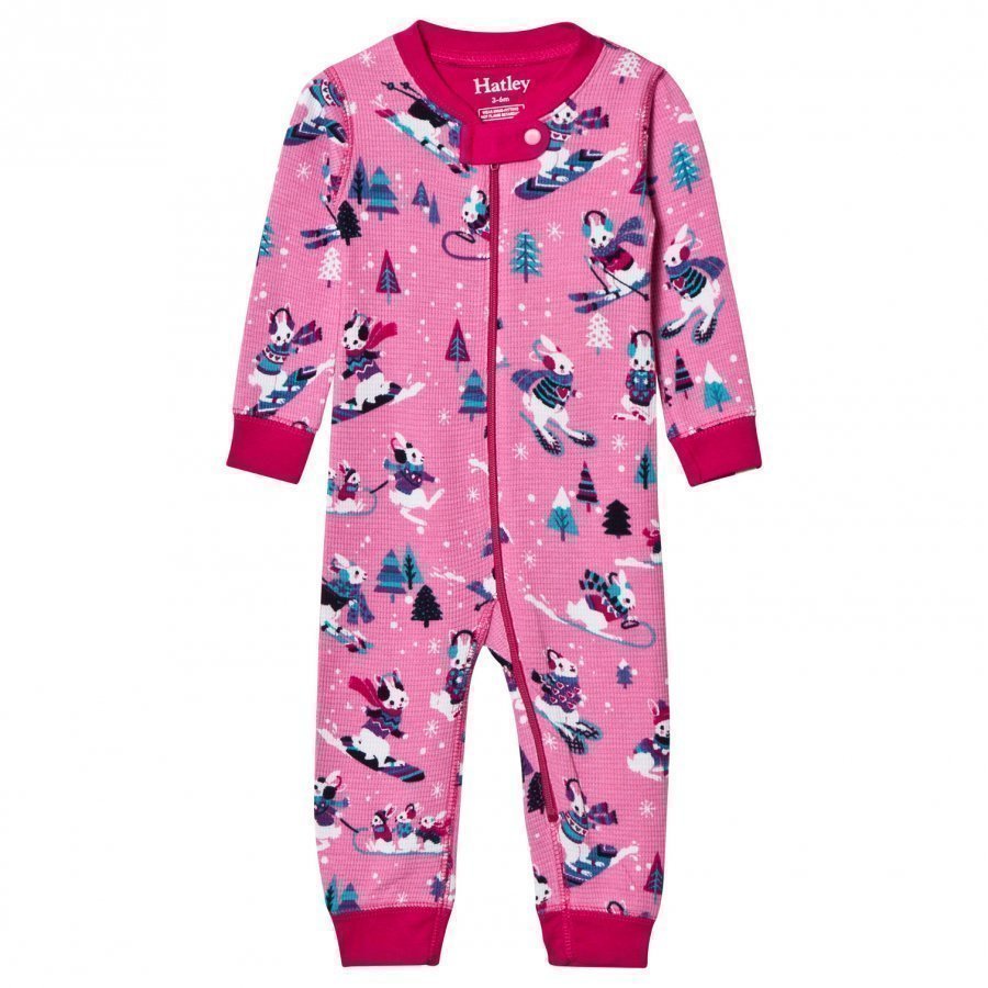 Hatley Pink Ski Bunnies Onesie Body