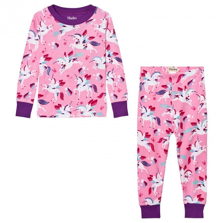 Hatley Pink Unicorn All Over Print Pyjamas Yöpuku