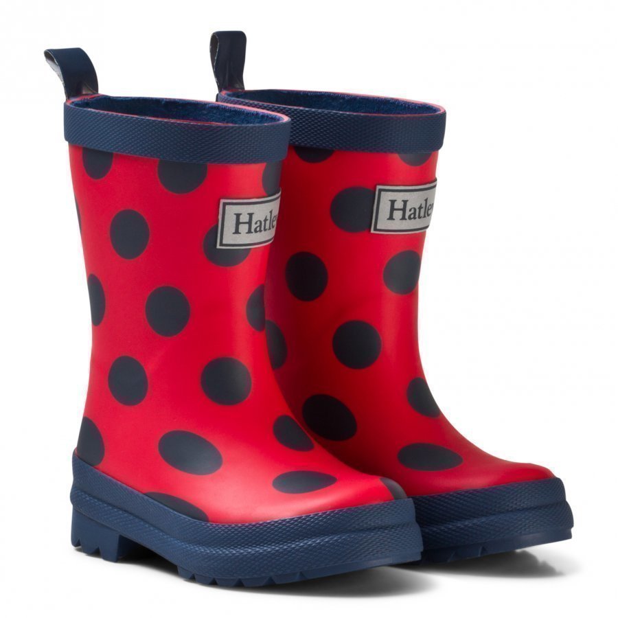 Hatley Red Polka Dot Classic Rain Boots Kumisaappaat