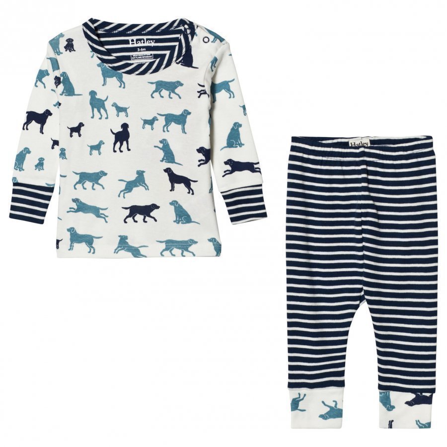 Hatley White Labrador Print Pyjamas Yöpuku