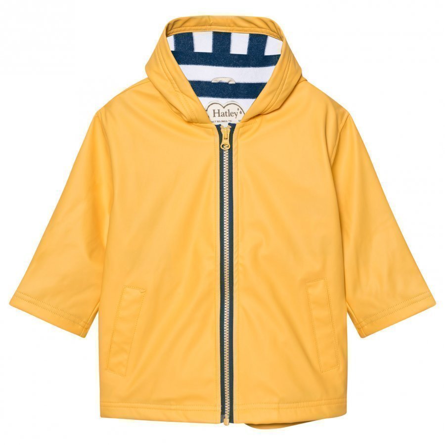 Hatley Yellow Fleece Lined Raincoat Sadetakki