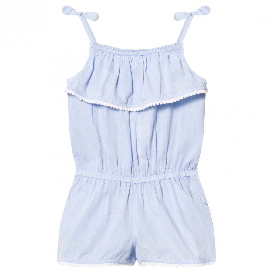 Heidi Klein Blue Jamie Chambray Playsuit Potkupuku