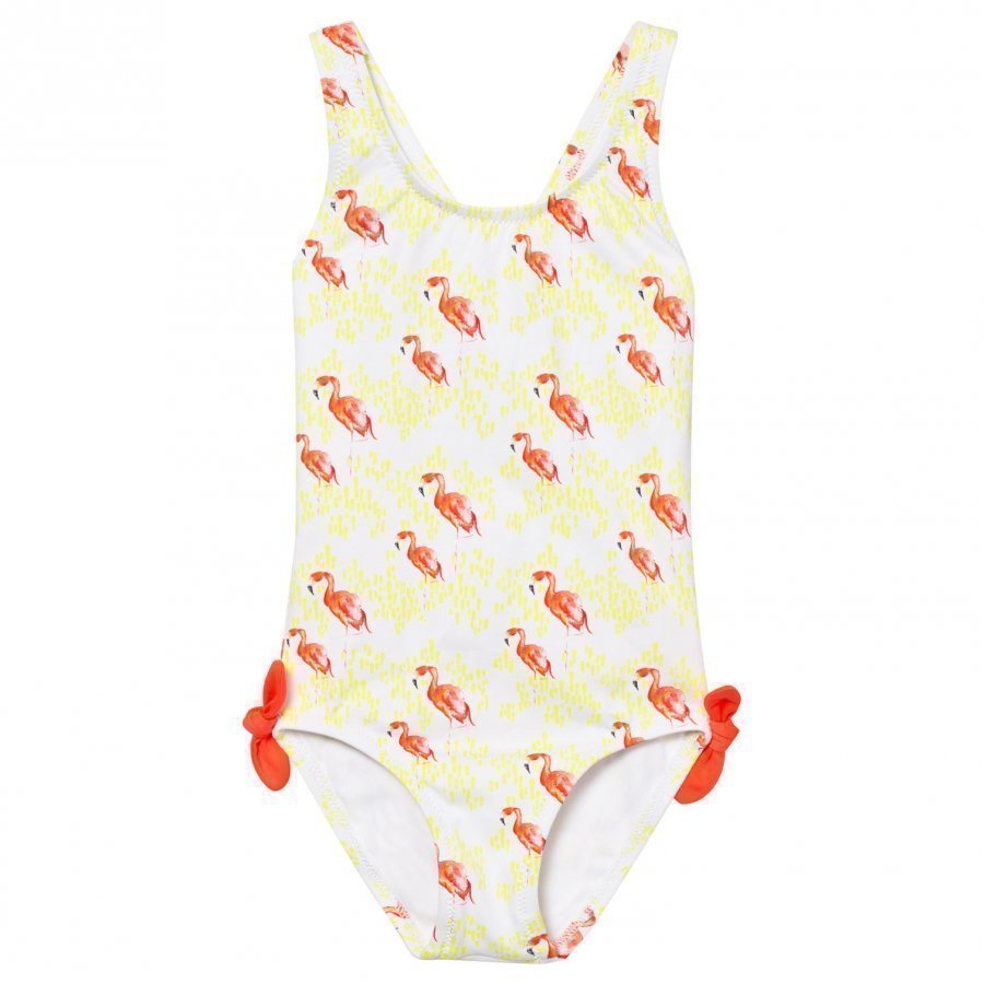 Heidi Klein Sammy Flamingo Print Crossed Back One Piece Uimapuku