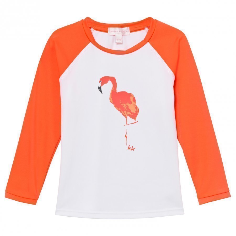 Heidi Klein Sammy Flamingo Print Rash Vest Uv-Paita