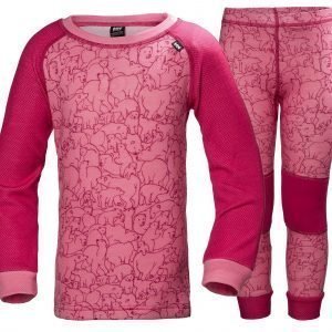 Helly Hansen Lifa Merino Lasten Alusasusetti Pinkki